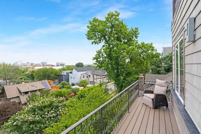 a view of city from balcony