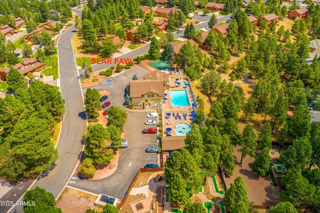 an aerial view of a city