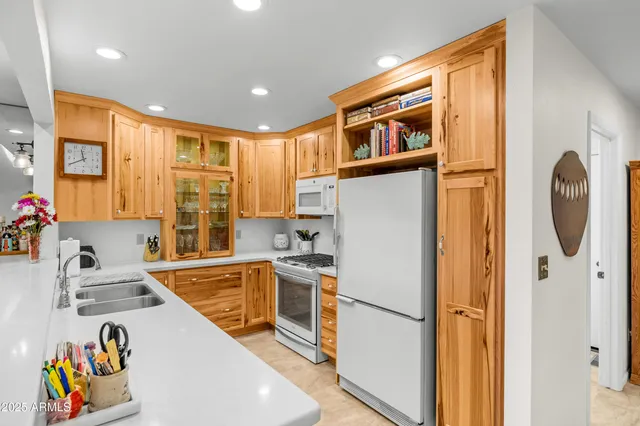 an entryway with a flower pot