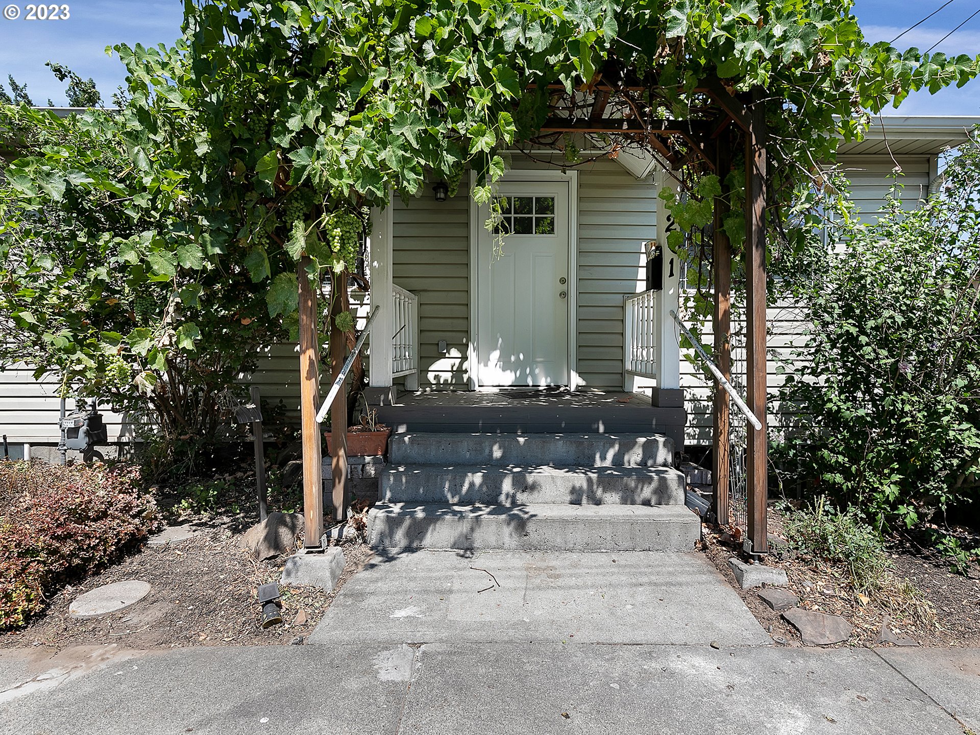 201 Southwest Hailey Avenue Pendleton, OR 97801 - Photo 3 of 35 a view of a patio with table and chairs and potted plants with large tree