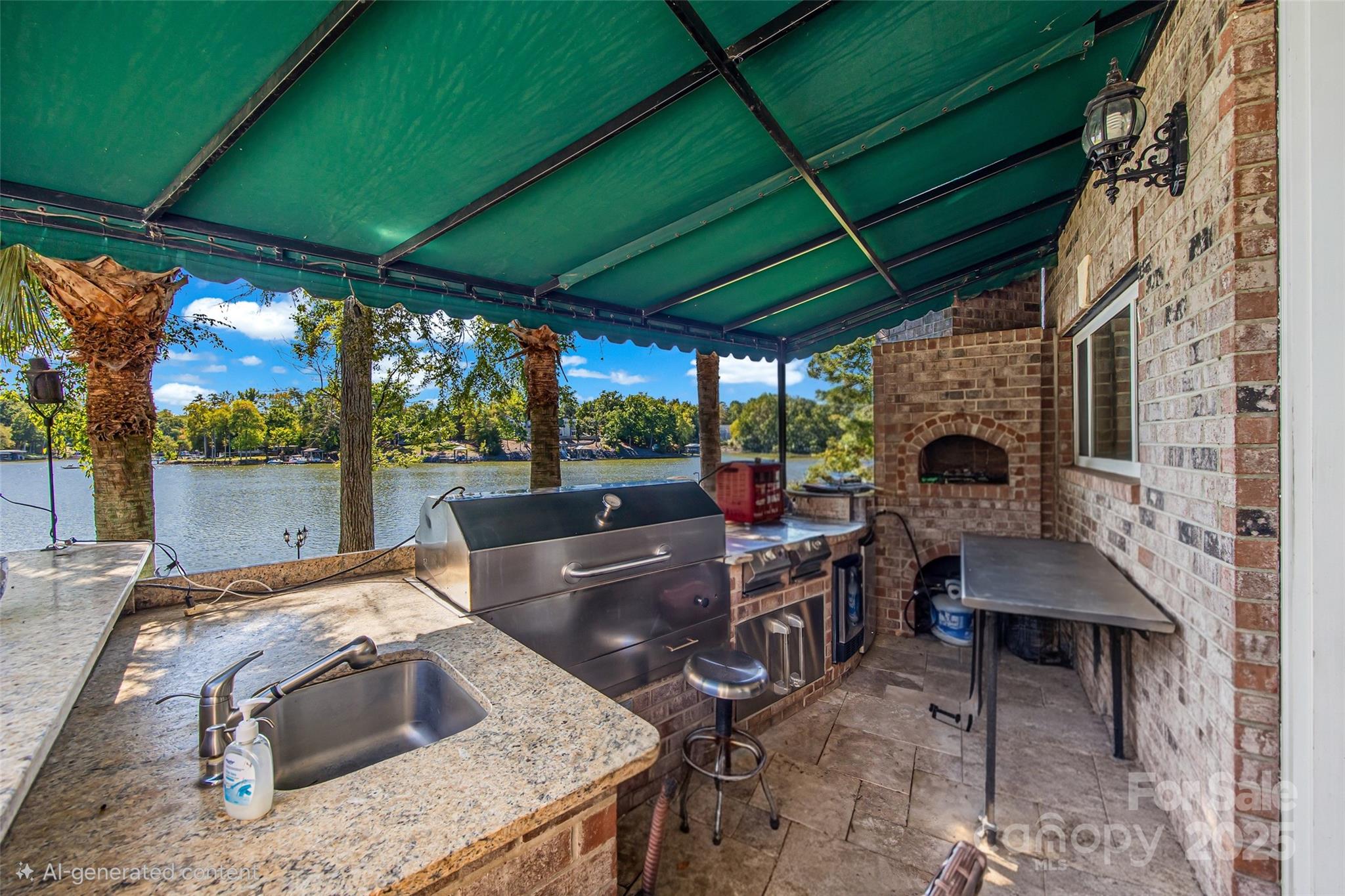 5650 Riverfront Road Clover, SC 29710 - Photo 35 of 48 a view of patio with table and chairs under an umbrella