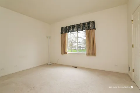 an empty room with a window