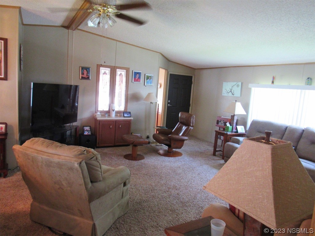 4347 Cedar Way Edgewater, FL 32141 - Photo 5 of 32 a living room with furniture a flat screen tv and a window