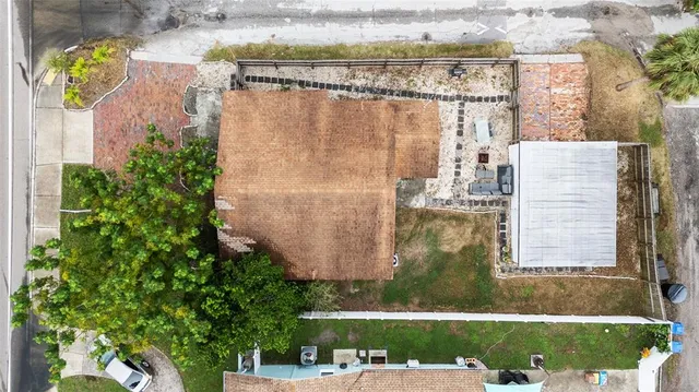 an aerial view of a city