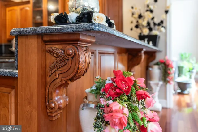 a bath tub sitting in a bathroom next to a window