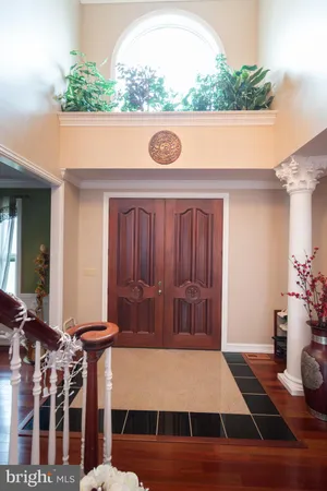 a workspace with furniture and window