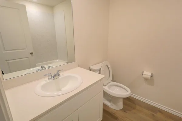 a bathroom with a sink and a toilet