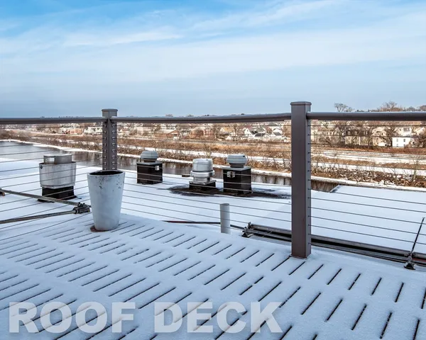 a view of a terrace with seating space
