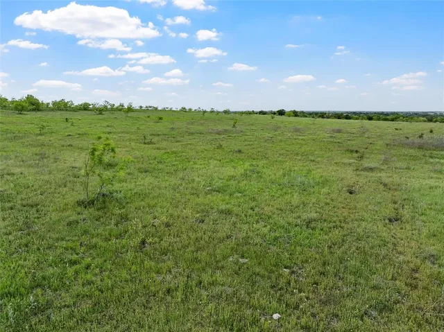a view of a big yard with lots of green space and mountain view