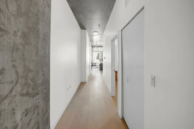 a view of hallway with stairs