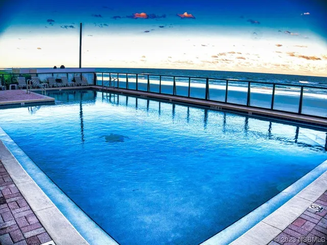 a view of a balcony with an outdoor space