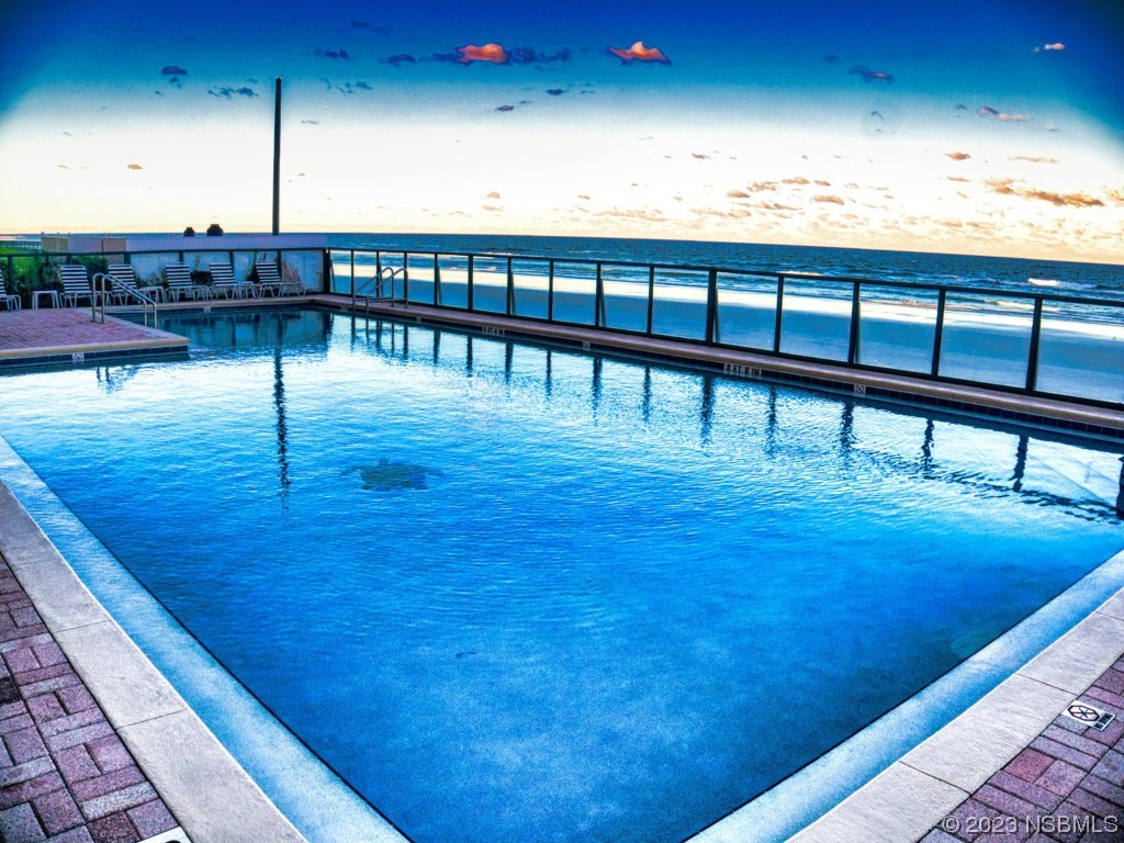 4555 South Atlantic Avenue, Unit 4502 Ponce Inlet, FL 32127 - Photo 44 of 54 a view of swimming pool with seating area