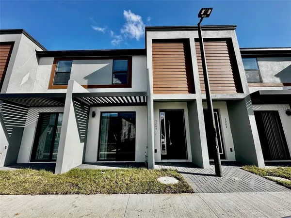 a front view of a house