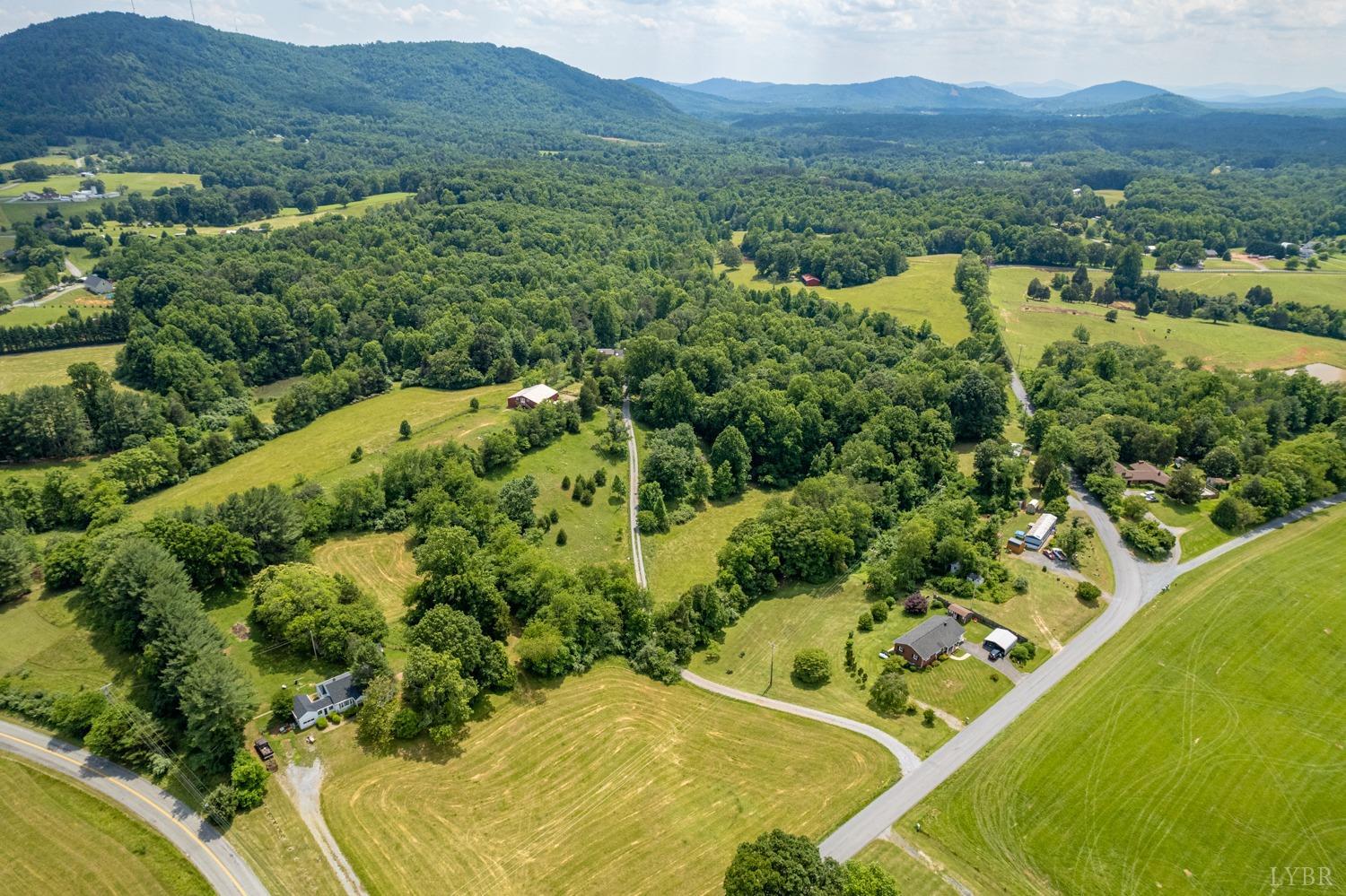 1796 Union Church Road Thaxton, VA 24174 - Photo 82 of 83 an aerial view of a house with a yard