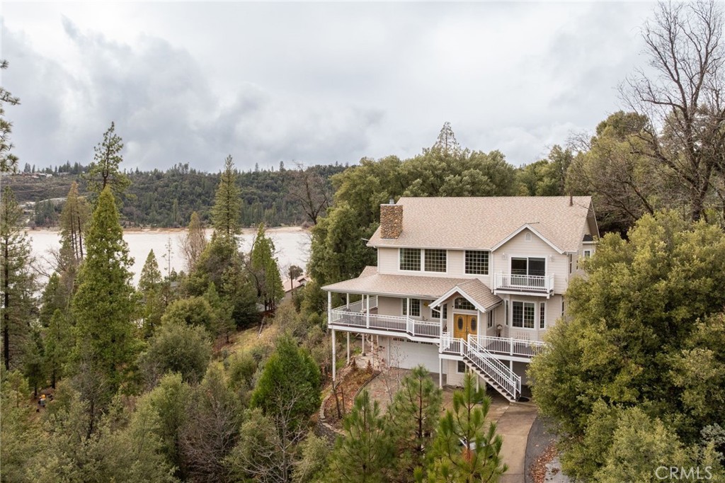 39818 Granite Ridge Lane Bass Lake, CA 93604 - Photo 55 of 58 drone shot of home and Lakeview