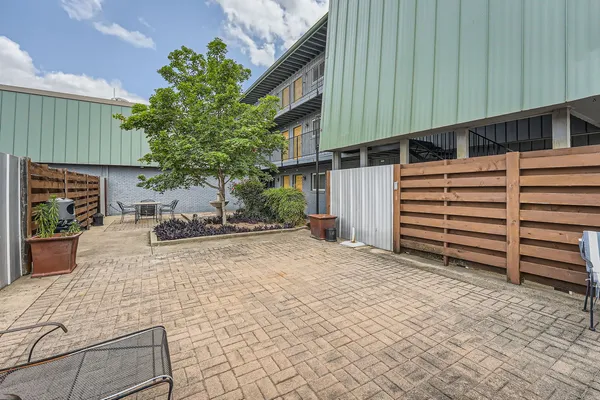 a view of outdoor seating space