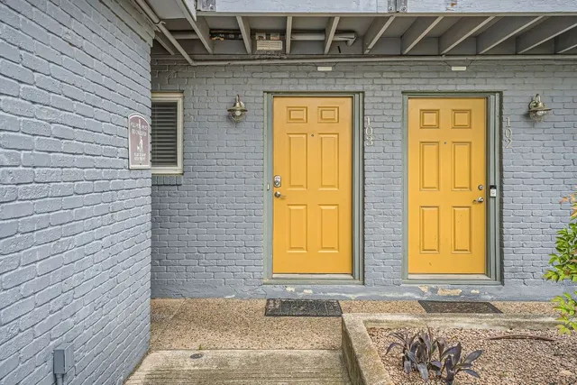 a view of a door of the house
