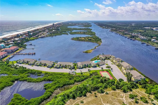 a view of a lake with a mountain