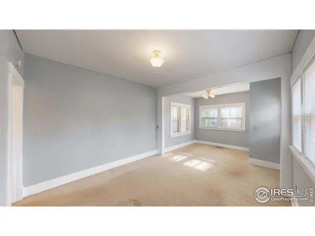 a open hall with a window