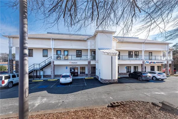 a view of a building with street view