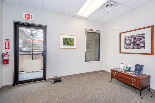 a room with furniture and windows