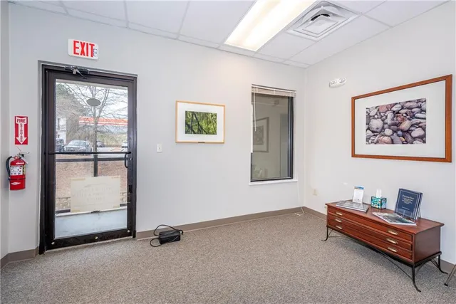 a room with furniture and windows