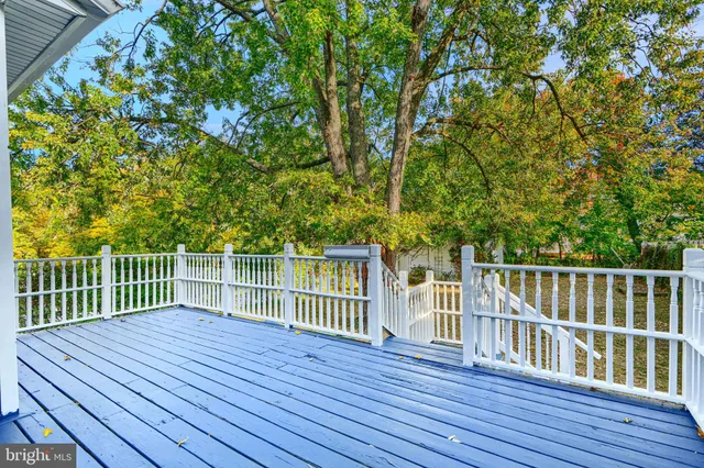 a view of a wooden deck