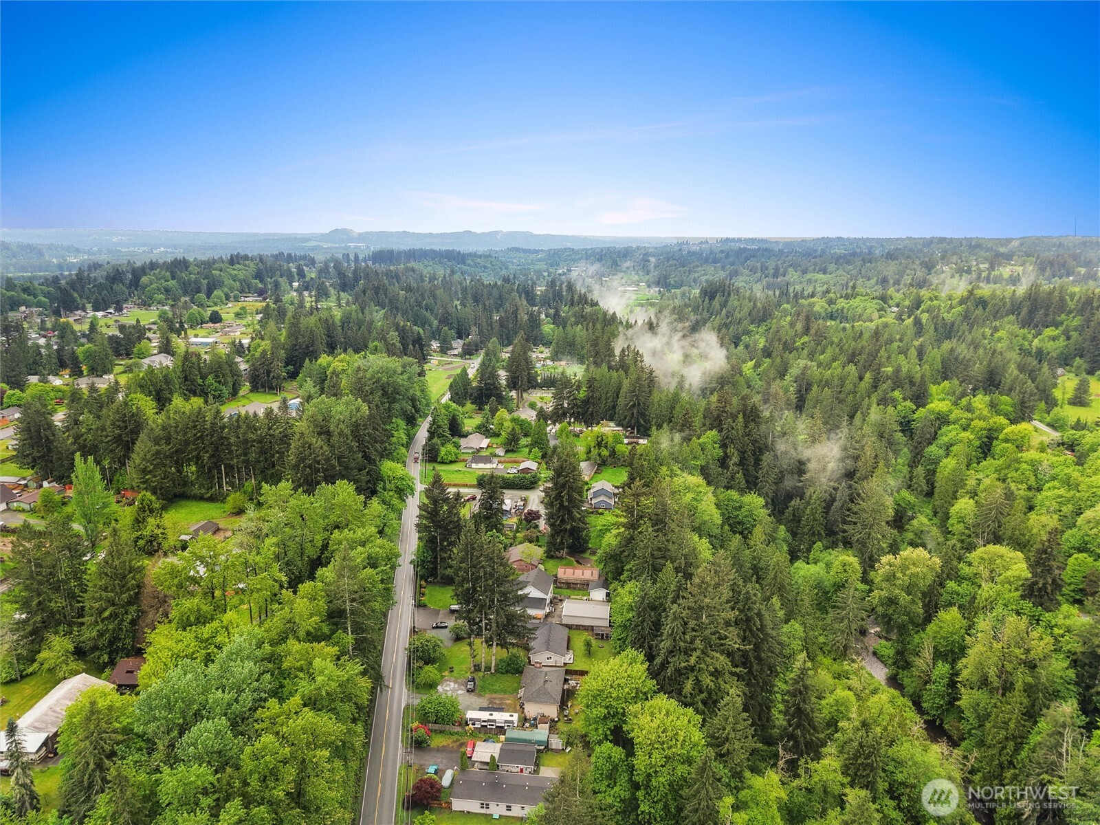 24711 Florence Acres Road Monroe, WA 98272 - Photo 30 of 33 an aerial view of residential houses with outdoor space and trees