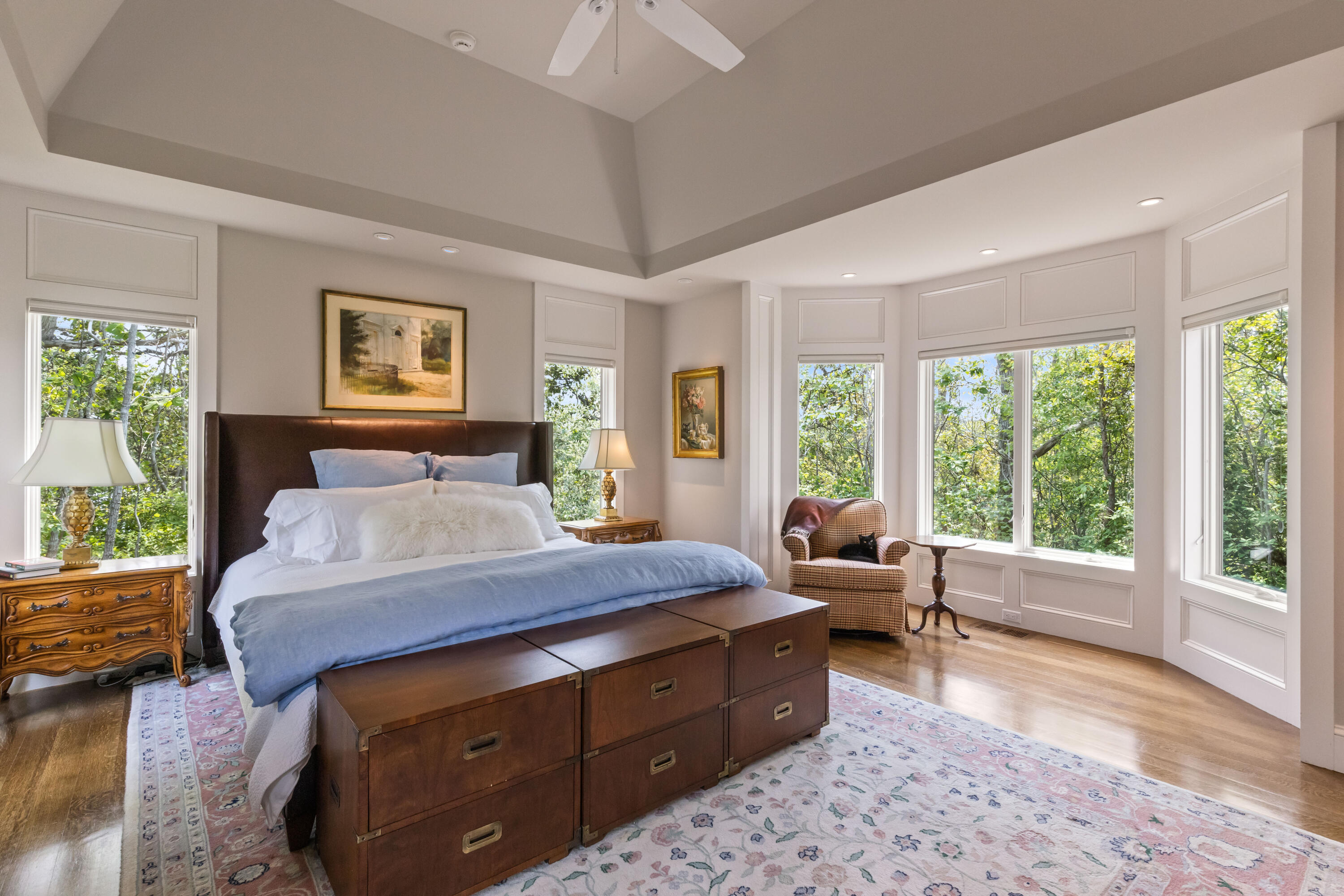 270 Stage Island Road Chatham, MA 02633 - Photo 33 of 63 a bedroom with a bed and large windows