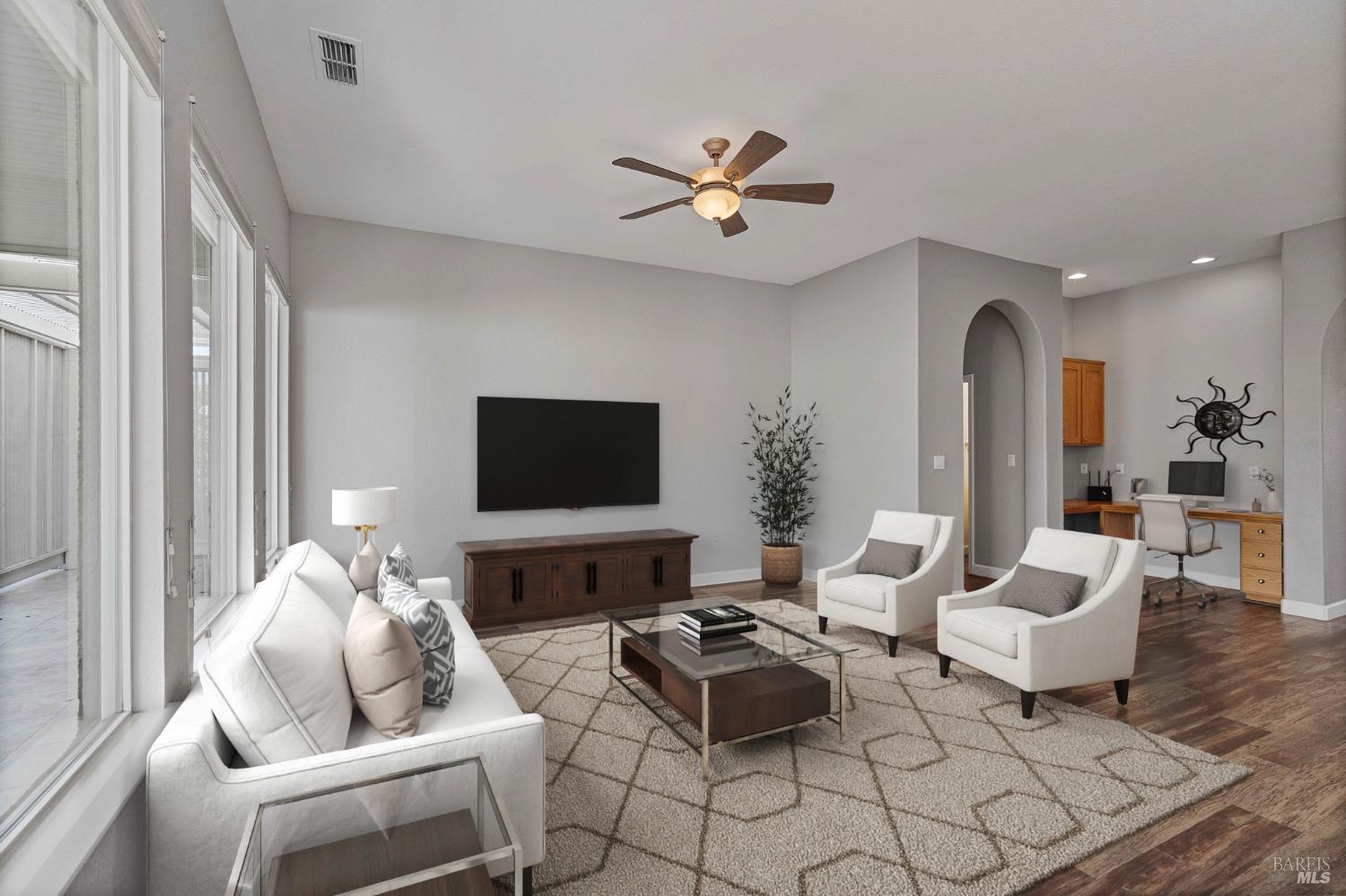 350 Canyon Spring Drive Rio Vista, CA 94571 - Photo 12 of 55 a living room with furniture and a flat screen tv