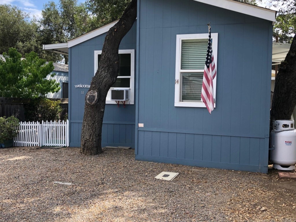 a backyard of a house