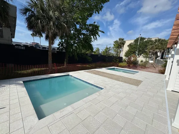 a view of outdoor space with pool