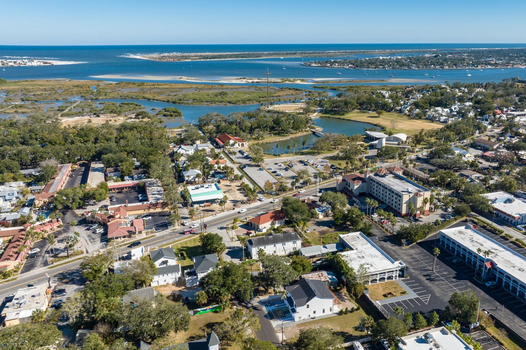 7 Sebastian Avenue, Unit C St. Augustine, FL 32084 - Photo 40 of 42 an aerial view of multiple house