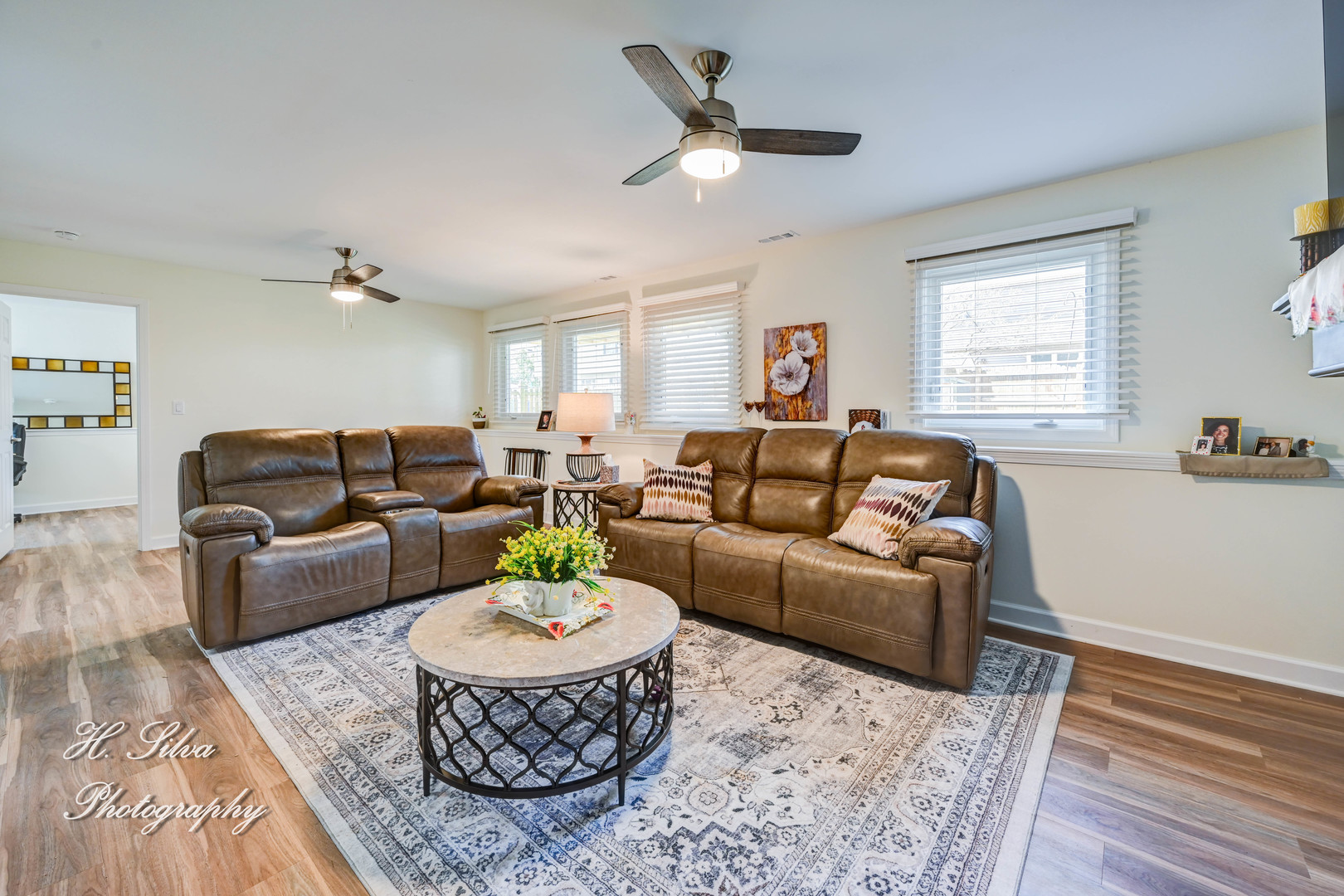 1109 Needham Road Naperville, IL 60563 - Photo 13 of 16 a living room with furniture and a wooden floor