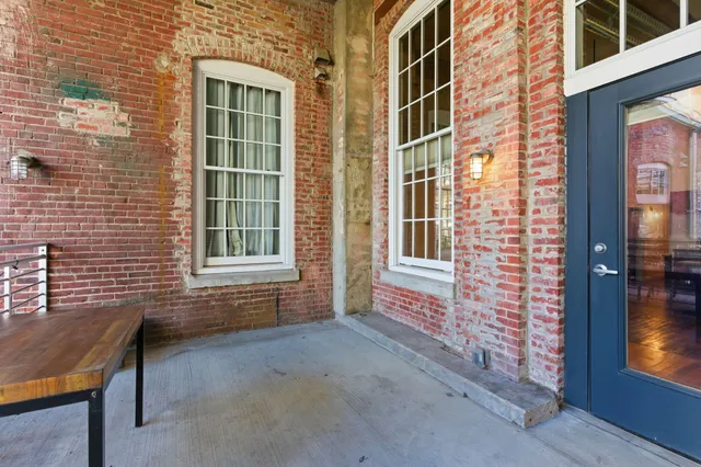 a view of outdoor space with seating space