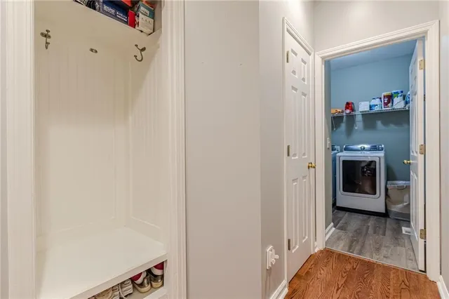 a bathroom with a bath tub