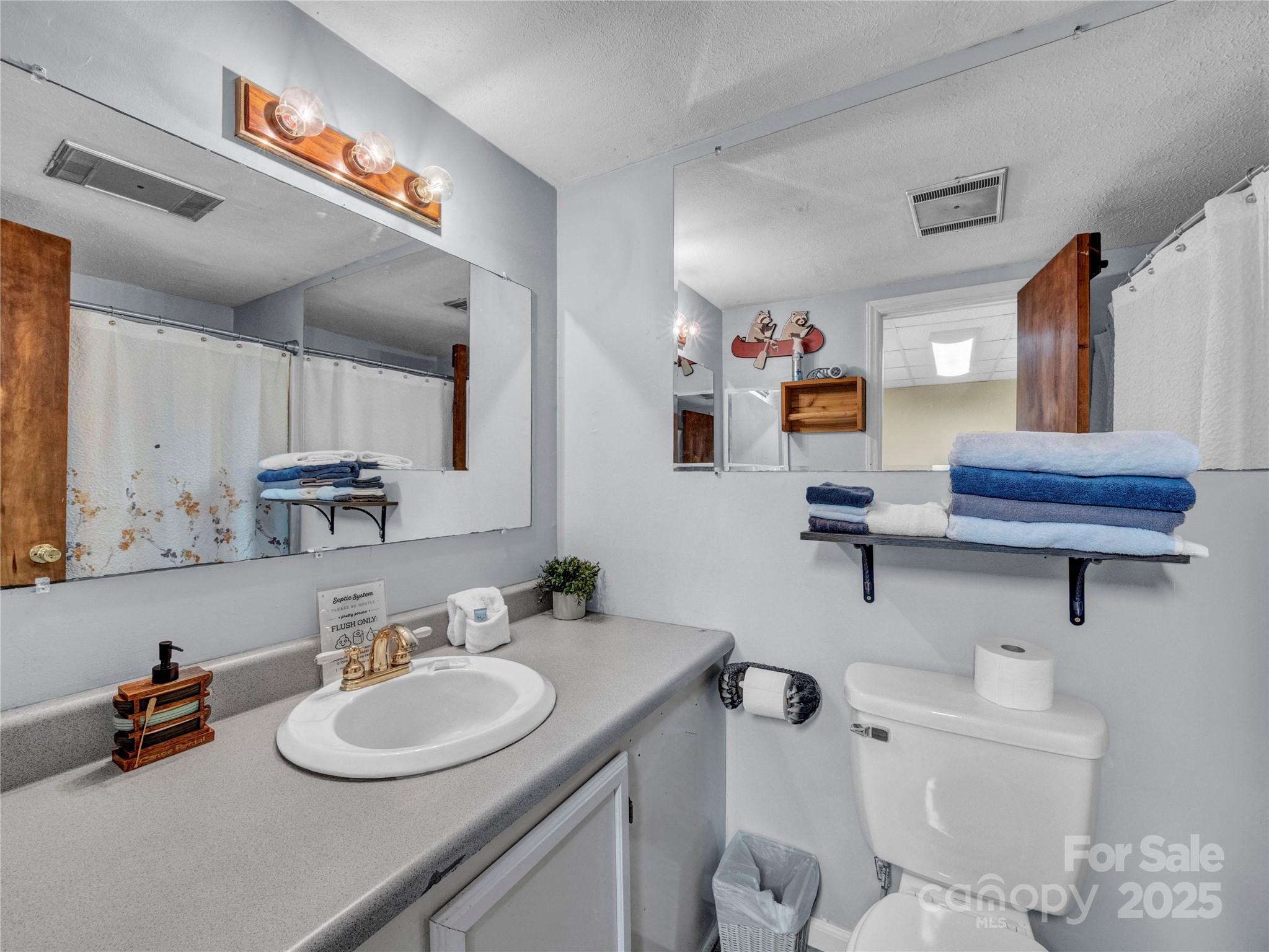 5349 Hickory Nut Gap Road Newland, NC 28657 - Photo 20 of 34 a bathroom with a sink double vanity and a mirror
