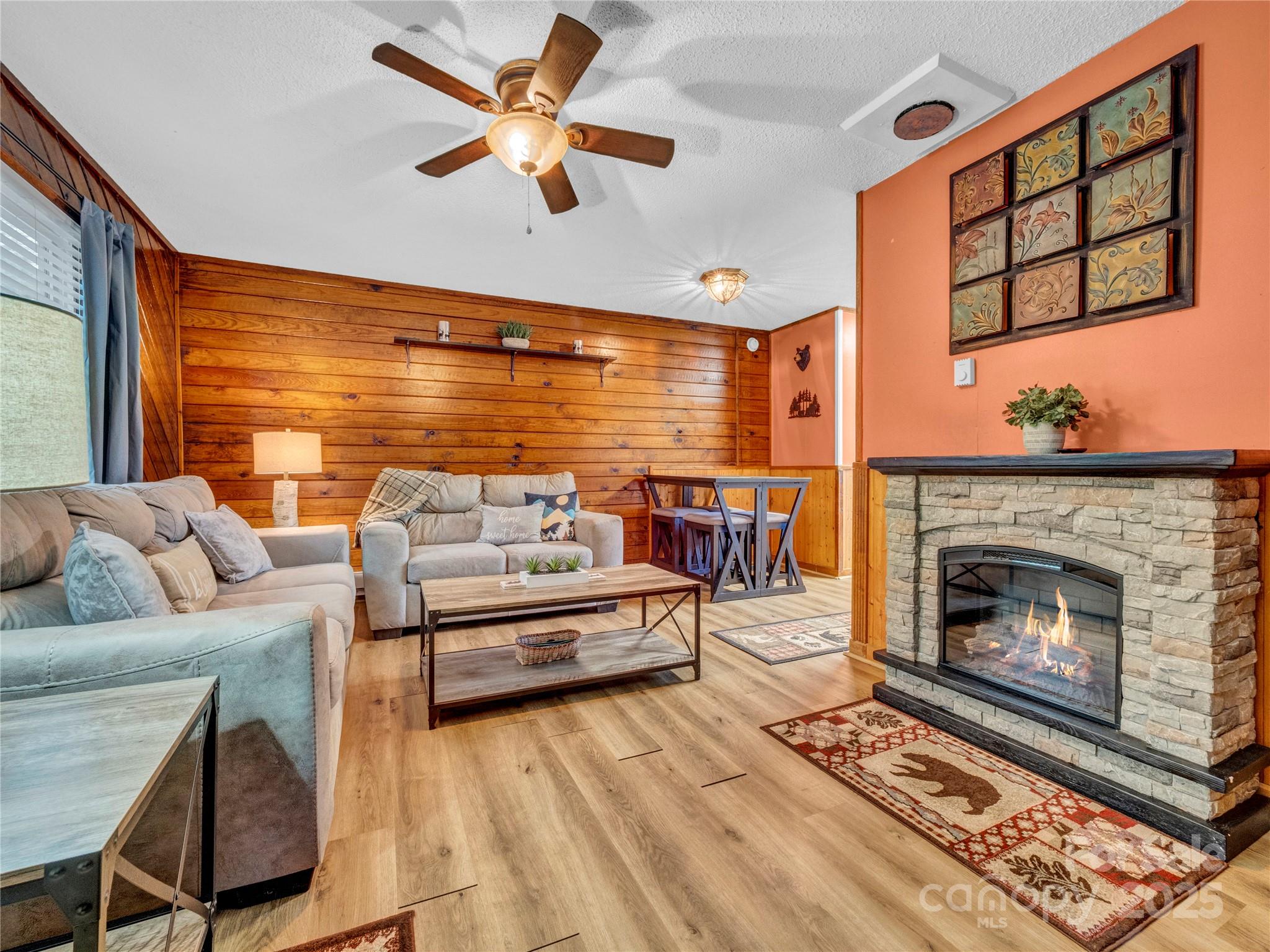 5349 Hickory Nut Gap Road Newland, NC 28657 - Photo 3 of 34 a living room with furniture and a fireplace