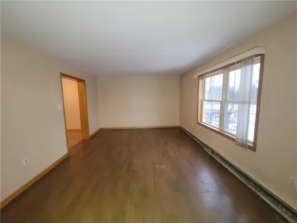 an empty room with a window