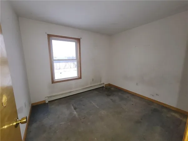 an empty room with a window