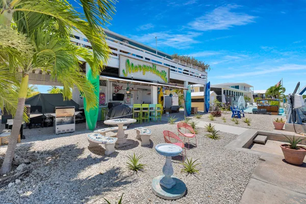 a view of a lake with a house