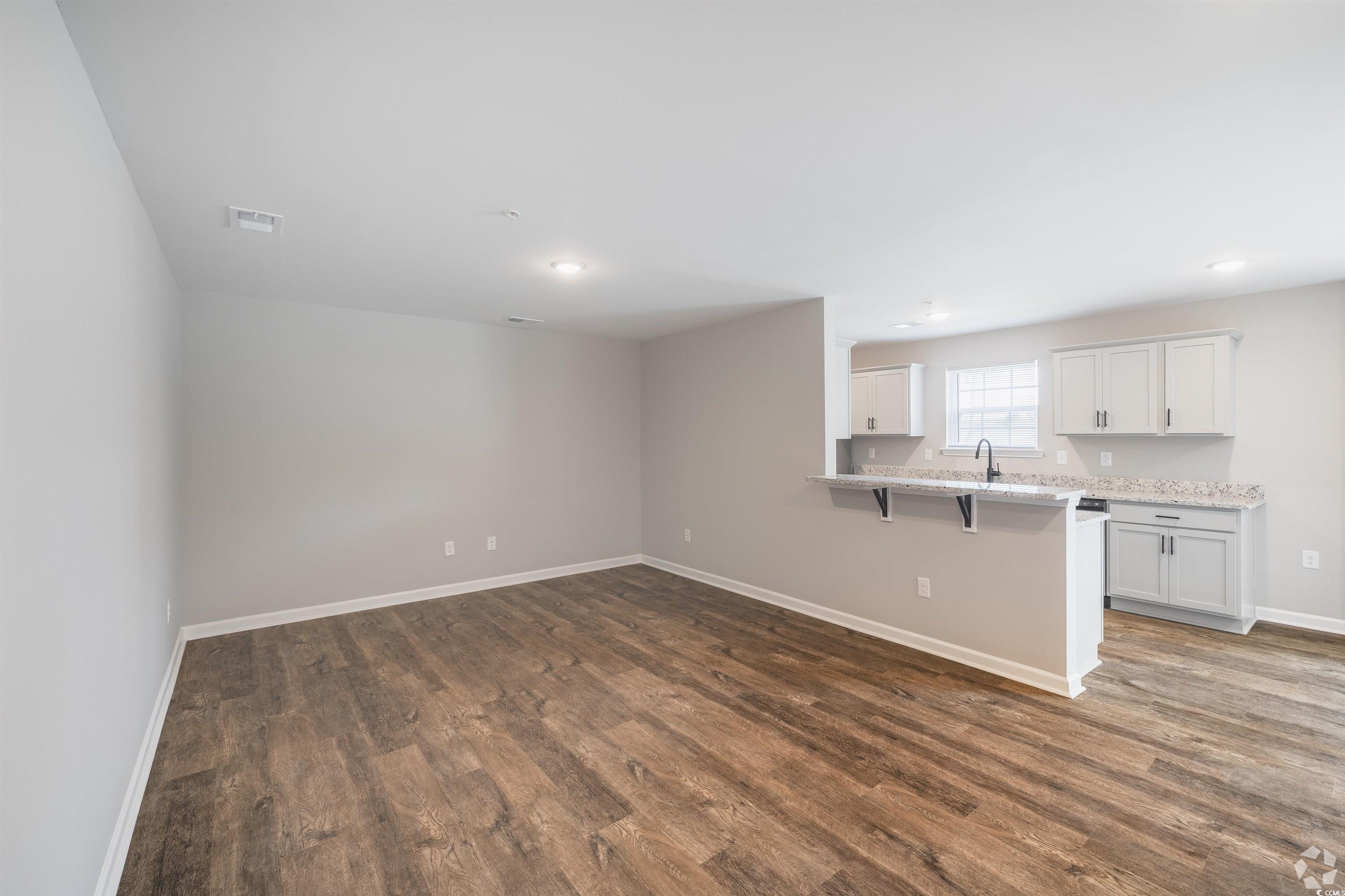 318 South Black Swamp Court, Unit 202 Conway, SC 29526 - Photo 8 of 8 Unfurnished living room with dark wood finished floors and recessed lighting
