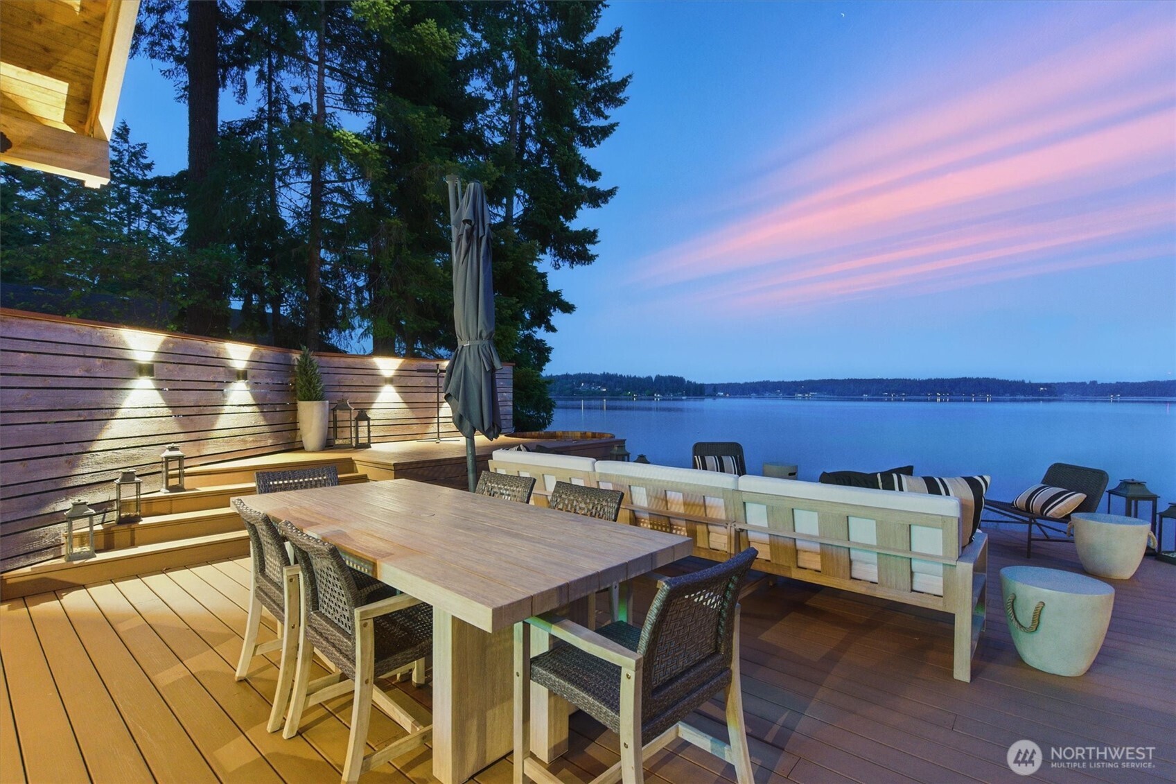 6570 East Grapeview Loop Road Allyn, WA 98524 - Photo 15 of 38 a view of a chairs and table on the terrace