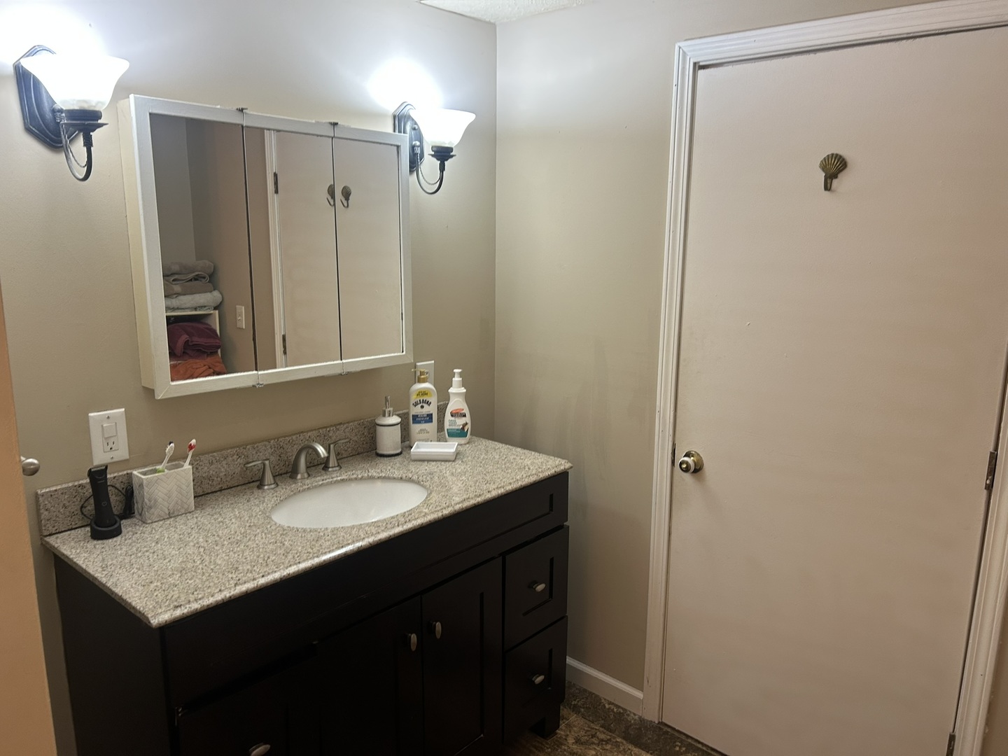 1 Bushwack Road Golconda, IL 62938 - Photo 34 of 38 a bathroom with a sink and a mirror