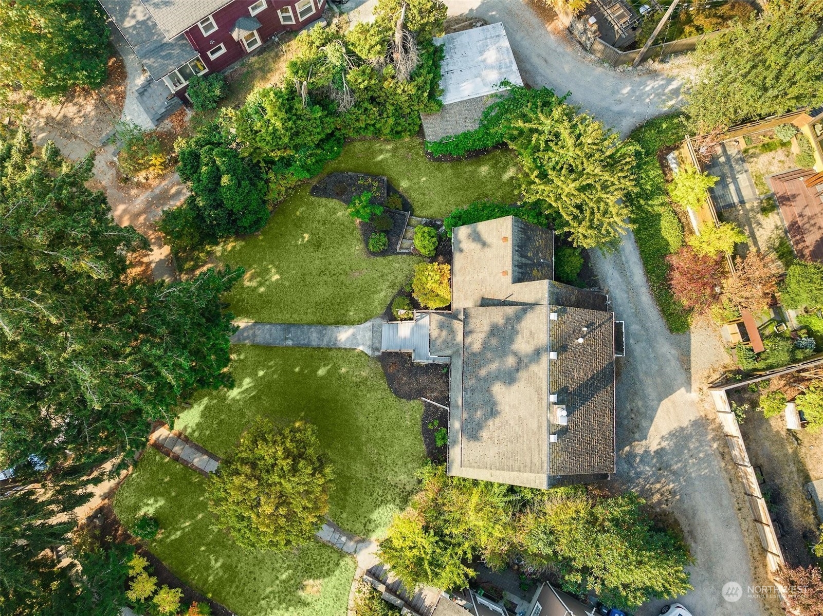 7518 Orin Court North Seattle, WA 98103 - Photo 6 of 40 an aerial view of a house with a yard basket ball court and outdoor seating
