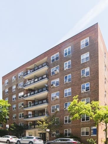 a front view of a building