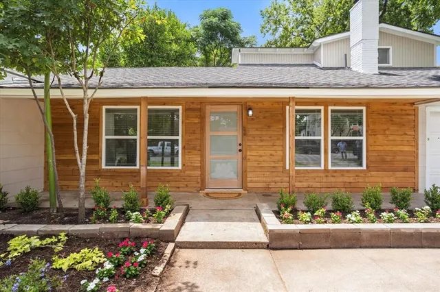 a front view of a house