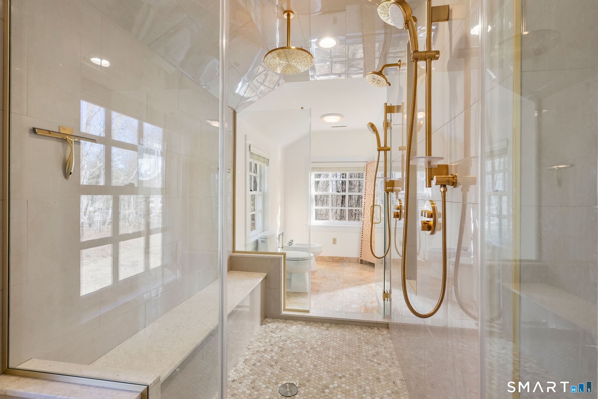 11 Highview Drive Woodbridge, CT 06525 - Photo 20 of 32 Beautifully rebuilt, spa-like grand shower.