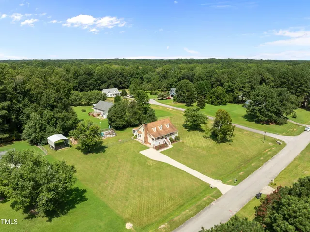 a view of a lake with a city