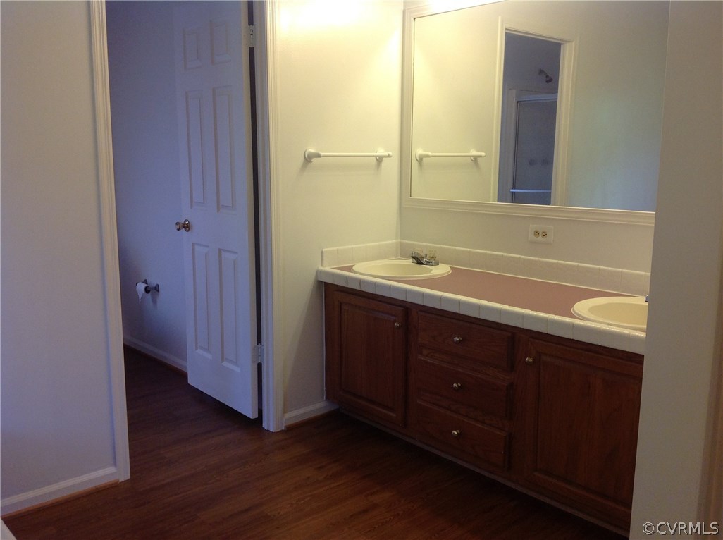 1038 Morning Star Road Appomattox, VA 24522 - Photo 15 of 22 a bathroom with a granite countertop sink and a mirror